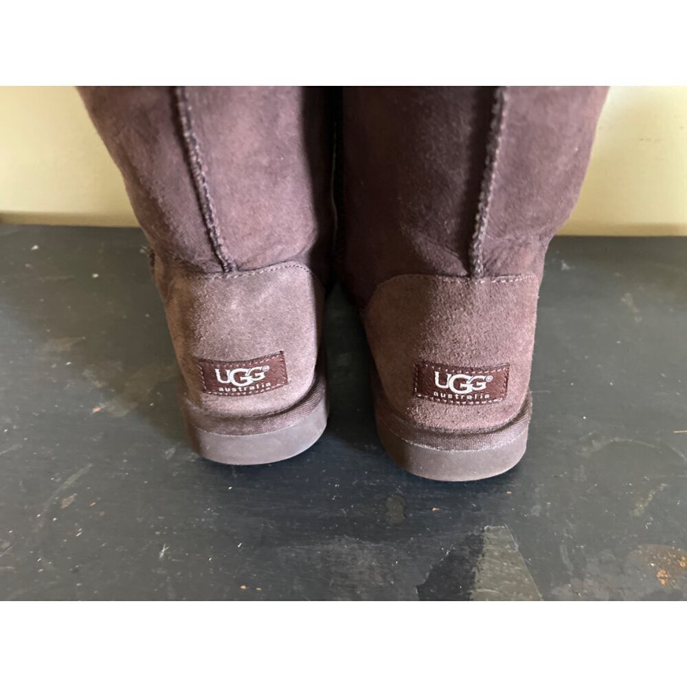 UGG Chocolate Suede Winter Boots - Picture 4 of 6